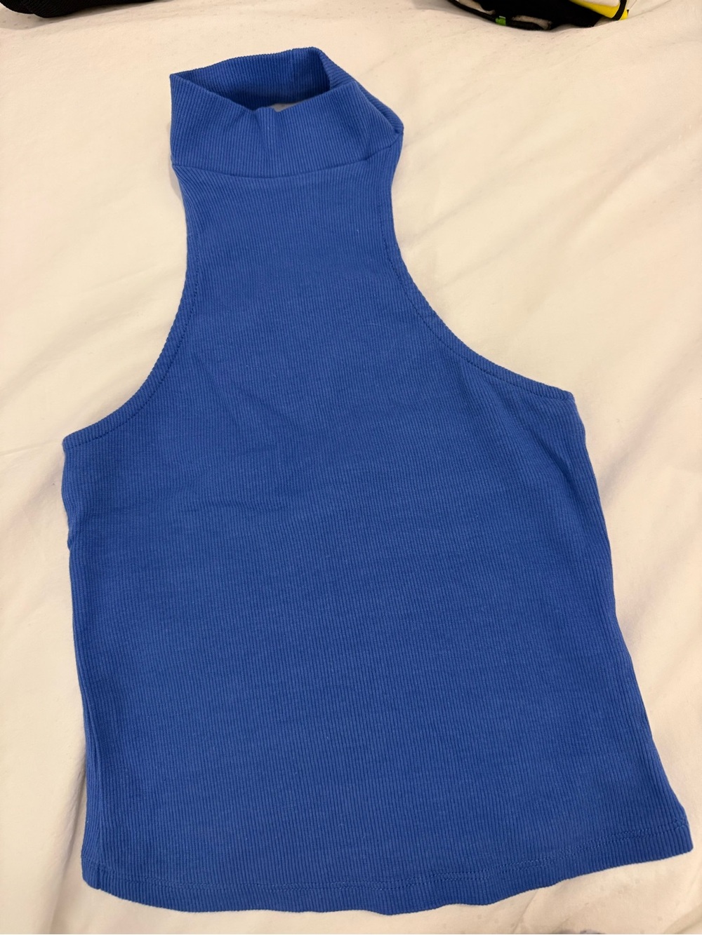 Forever 21 Royal Blue Ribbed Mock Neck Tank
